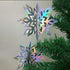 Cheerland Winter Wonderland Iridescent Snowflake Hanging Garland Decorations Holographic Paper Snowflakes Decor Garlands Decor Snow Flake Streamer...
