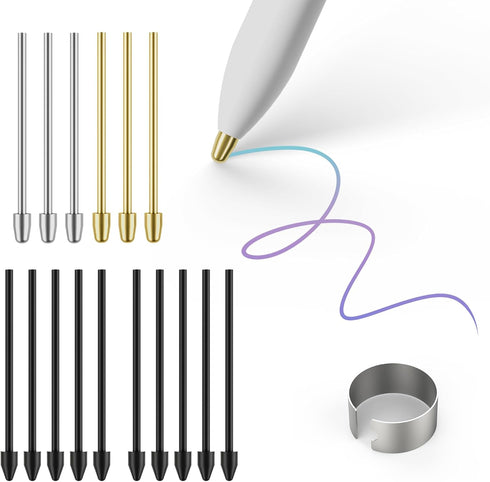 Marker Pen Stylus Tips for Remarkable 2,AHBTEYM Remarkable 2 Pen Tips with Nibs Removal Tool,Metal Tips/Nibs Refill Accessories,for Remarkable 1/R...