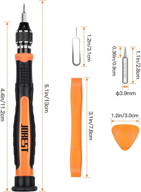 24Pcs Precision Screwdriver Set, Tool Kit with Torx T5 T6 T8 T9 T15, Triwing Y00, Star P5, Phillips PH00, etc, for Macbook, Laptop, PS5, PS4, Swit...
