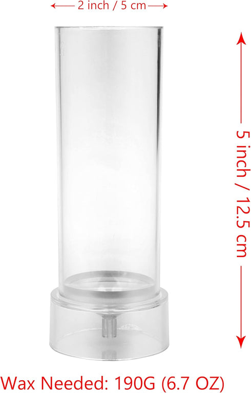 MILIVIXAY Cylinder Candle Molds for Beeswax Wax Molds Duarable Plastic Candle Molds for Candle Making-Height: 5.1 Inch,Diameter:2.0 Inch....