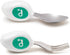 doddl Toddler Utensils, Ergonomic Fork and Spoon Set for Self Feeding, Stainless Steel Silverware for 1-3 Year Olds, BPA Free, Dishwasher Safe (Aq...