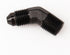 45 Degree Elbow -4 AN Male Flare to 1/8" NPT Male Fitting Adapter Connector Aluminum Black...