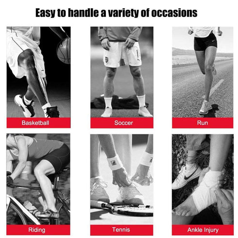 Ankle Support Brace, Adjustable Ankle Strain Protector Strap, Against Sprains Arthritis Compression Wrap Stabilizer, Pain Relief Foot Sleeve for B...