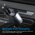 AutoSky 4 in 1 Retractable Car Charger with Fast Car Phone Charger - 100W Car Charger USB C & iPhone Cable, a USB-C, USB-A Ports - Works with Any ...