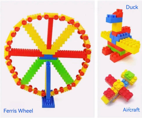 Baby Building Blocks, Kids Building Blocks Toys for 1 2 3 4 5 Year Old Boys Girls Toddlers, Early Development Educational Toys with 130 PCS Large ...