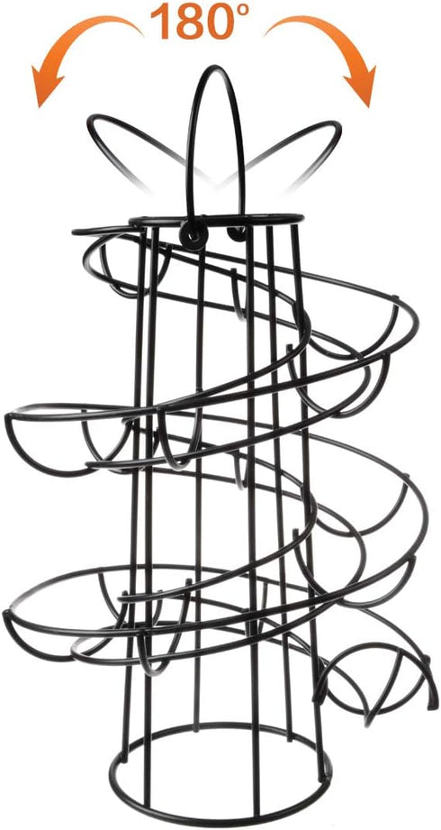Egg Skelter Deluxe Modern Spiraling Dispenser Rack - Freestanding Wire Chicken Egg Storage Organizer Display Holder Basket for Countertop Kitchen,...