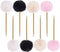 8 Pack Pompom Gift Plush Pen Gold Color Ballpoint Pen for Wedding,Office and Party...