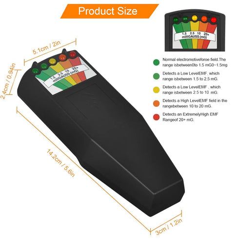 EMF Meter, 5 LED Magnetic Field Detector, Ghost Hunting Equipment Tester for Home, Office & Outdoor Inspections...