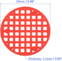 50 Pack Plant Pot Hole Mesh Pads - Round Rigid Bonsai Flowerpot Drainage Grid Screen Apply to Outdoor/Garden (2.5cm/1 Inch, Red)...