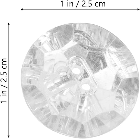 Kisangel Rhinestone Buttons 100pcs Acrylic Crystal Button Rhinestone Sewing Fastening Button 2 Holes Crafts Button Replacemnet for Scrapbooking Sh...