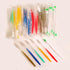 Pack of 30 Adult Beauty 6 Color Mix Toothbrush Toothpaste Dental Kit for Hotel Supplies(red 5pcs/Yellow 5pcs/White 5pcs/Blue 5pcs/Green 5pcs/Golde...