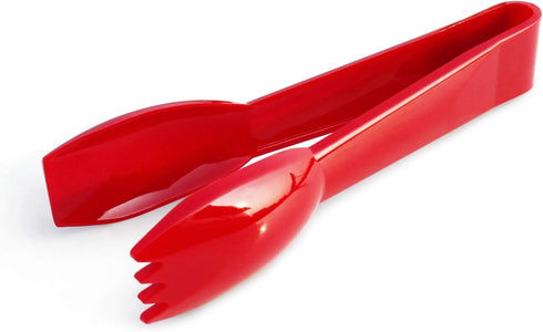 New Star Foodservice 35605 Utility Tong, High Heat Plastic, Straight Edge, 6 Inch, Set of 12, Red...