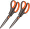 2 Pack 8" Titanium Non-Stick Scissors, All-Purpose Professional Stainless Steel Shears Comfort Soft Grip, Straight Office Craft Scissors for DIY S...