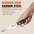 TUO Utility Knife - 5 inch Kitchen Chefs knife - Meat, Fruit, Vegetable Knife Paring Knife - German HC Steel - Full Tang Pakkawood Handle - BLACK ...