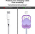 Cute Cable Protector for iPhone Charger with Unique Design 3D Love Heart Wave Data Cable USB Charger Data Line Phone Wire Saver Protector for iPho...