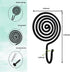 Hand Forged Metal Spiral Wall Hook Wrought Iron Handmade Wall Mounted Coat Hook Blacksmith Metal Wall Kitchen Towel Hooks Rack Black Antique Finis...