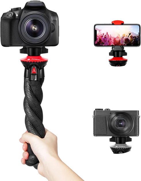 Camera Tripod Fotopro Flexible Phone Tripod Bendable Tripod for Mini Camera Handheld Tripod Stand for iPhone Vlogging Travel Video...