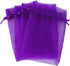 G2PLUS Purple Organza Bags 4x6 in, 100PCS Drawstring Organza Bags, Sheer Mesh Jewelry Pouches, Lavender Wedding Party Festival Gift Bag Candy Pouc...