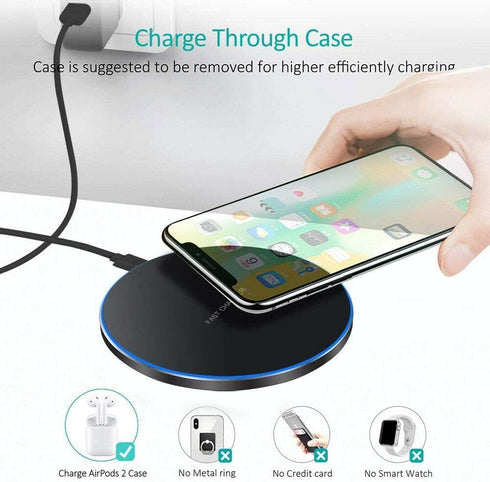 30W Universal Wireless Phone Charger Qi Fast Wireless Charging Fast Charging Pad Compatible with iPhone 12 12Pro 11 11Pro XS 8...