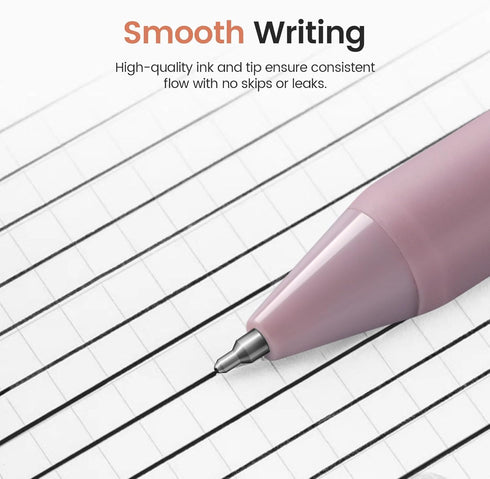 Gel Pens, 6pcs 0.5mm Fine Point Smooth Writing Pens, Quick Dry Black Ink Pens for Journaling and Note Taking, Cute Aesthetic Pens for Office Schoo...