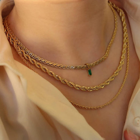 18K Gold Filled Vintage Choker Necklace Women Choker Necklace Waterproof Gold Gift for Women Necklace Jewelry Anti Tarnish Gemstone Zircon Necklac...