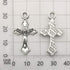 100g (60pcs) Antique Silver Cross Jesus Maria Our Lady Miraculous Centerpiece Crucifix Medal Charms Pendants for Crafting, Jewelry Findings Making...