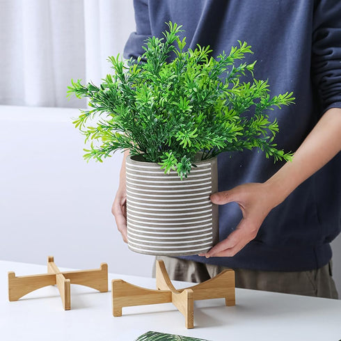 lasenersm 1 Piece Flower Display Stand Wooden Flower Pot Holder Flower Pot Display Stand Planter Stand Wooden Stool Riser Small Potted Stand Plant...