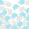 Baby Shower Blue Elephant Confetti Decorations Boy Scatter for Baby Shower Button Birthday Theme Party Supplies Gender Reveal Party Decoration (Bl...