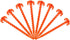 Canopy Stakes Canopy Anchors Beach Tent Stakes Heavy Duty Screw Shape 25 cm 10 inch - 8 Pack Orange Tent Stake for Outdoor Hiking Camping...