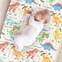 Dinosaurs Changing Pad Cover, Dinosaur Pattern Baby Diaper Changing Table Pad Cover, Unisex Dinosaur Diaper Changing Sheet for Baby Boy Girls, Din...