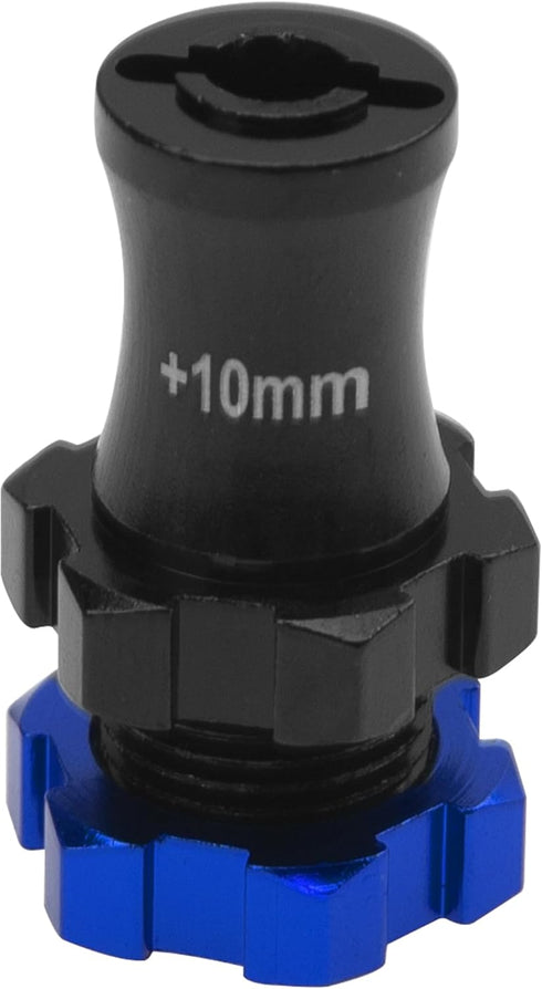 ShareGoo Metal +10mm Extended 17mm Splined Wheel Hex Hub Adapter Compatible with 1/10 Slash 2WD 4X4 Rustler Stampede Bandit 2WD 4X4 RC Car (Blue)...