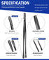 JETKONG 4 Pcs Kitchen Tweezers, 12'' and 10'' Stainless Steel Cooking Tweezers Set, High-Precision Tweezers Tongs for Cooking, Repairing, Seafood ...