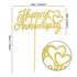 Gold Glitter Happy Anniversary Cake Topper Wedding Anniversary Company Anniversary Birthday Party Decoration Supplies Celebration Party...