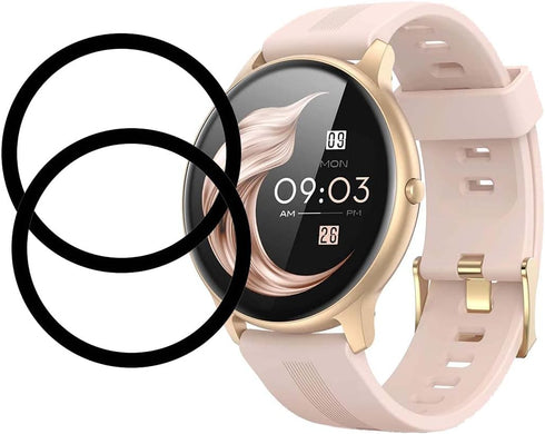 [2 Pack Black Screen Protector Frontier Protective Protector for AGPTEK LW11 Smartwatch...