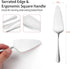 10 Pack Stainless Steel Cake Server, Stainless Steel Pie Machine Cake Rack Handle Scraper Slot Pizza Machine Cutting Knife Professional Shovel Ser...