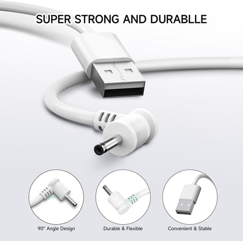 OLAIKE 8m/26ft Charge Cable with DC Power Adapter Compatible with Ring Stick Up Cam Battery 3rd Gen/2nd Gen/Plug-in, Weatherproof Cable to Continu...