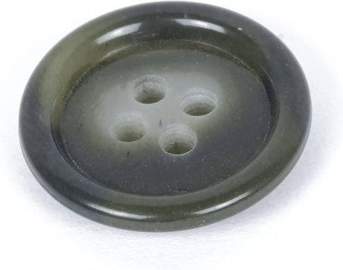 Mibo 12pcs Round Melamine Suit & Dress Buttons with Rim - 30L(19mm) - 4 Hole - Blue Green Mix...