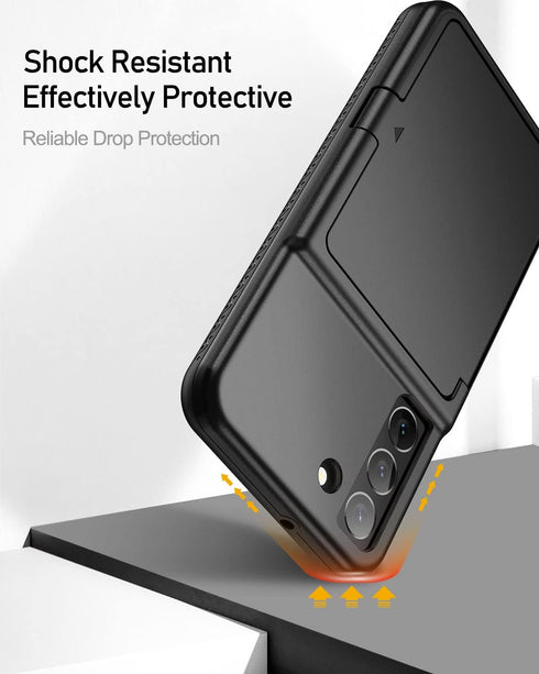 WeLoveCase for Samsung Galaxy S22 Wallet Case with Credit Card Holder & Hidden Mirror, All-Round Protection Shockproof Phone Cover Designed for Sa...