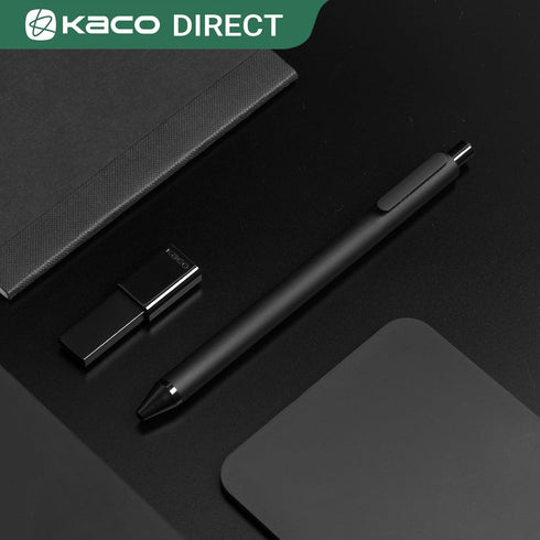 Kaco 10 Pieces Ballpoint Pens PURE, Black Ink, 1.0mm Medium Point, 10-Count Pack Pens Retractable Journaling Office Supplies...