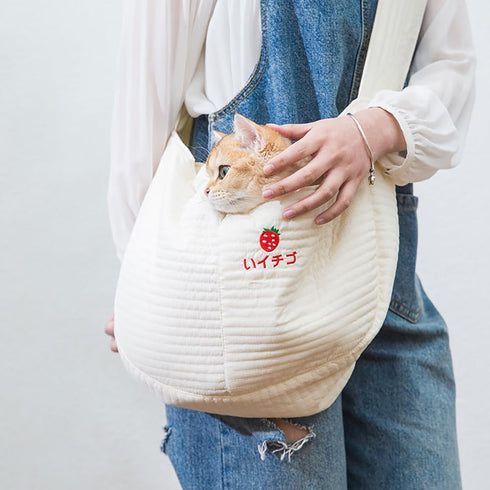 Pet Dog Cat Sling Carrier Bag Small Puppy Cat Carrying Bag Hands Free Pet Bag Lightweight Puppy Shoulder Bag for Pets up to 14lbs...
