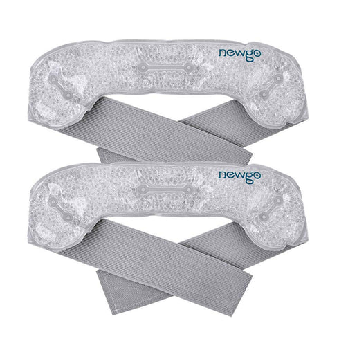 NEWGO Ice Pack for Head, 2 Pack Migraine Headband with Gel Bead & Soft Plush Backing, Hot or Cold Therapy Ice Wrap for Headaches, Sinus Pain Relie...