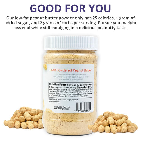 Powdered Peanut Butter by HMR, Powder Mix from Real Dry-Roasted Peanuts, 3 grams of Protein, Add to Smoothies, Shakes and Puddings, Low Carb & Ket...