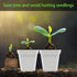 10 Pcs White Plant Nursery Pots with Clear Humidity Dome- 4 inch Plastic Gardening Pot Plant Container- Seed Starting Pot with Drain Holes for See...