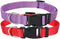 2 Pack Nylon Dog Collars, Classic Adjustable Pet Dog Collar for Small, Medium and Large Dogs, M(Red, Purple)...