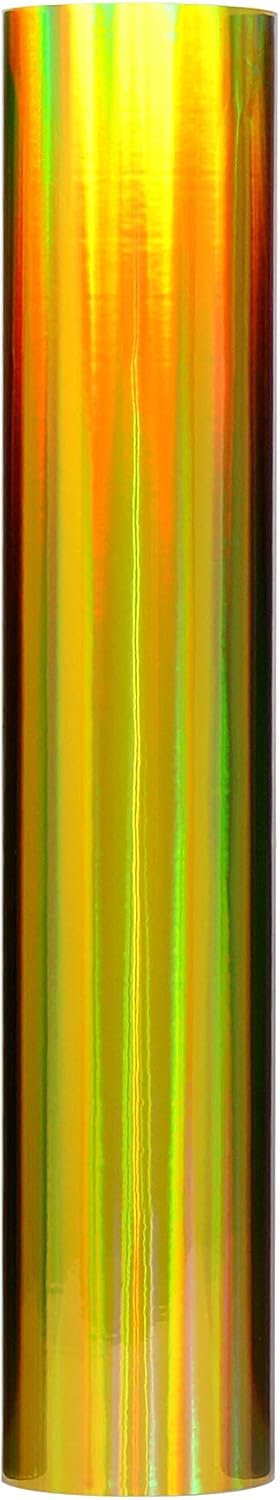 VViViD Golden Holographic Chrome DECO65 Permanent Adhesive Craft Vinyl (12" x 6ft)...