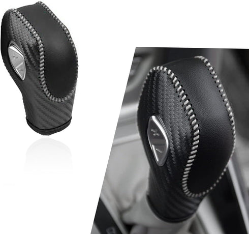 1 PC Car Leather Gear Shift Knob Cover, Automatic Transmission Car Boots Shifter Lever Knob Trim, Compatible with Ford Maverick Esports Mondeo Car...