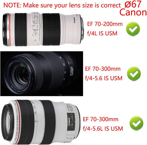 67mm Lens Cap Cover Compatible for Canon 90D 77D T8i kit EF-S 18-135mm Lens, for Nikon D850 D780 kit 16-85mm Lens, 18-105mm Lens. (2 Pack)...