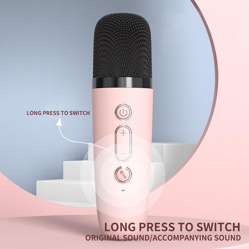 Mini Karaoke Machine for Kids, Portable Bluetooth Speaker with Wireless Microphone?Kids Music Player Toys for Girls and Boys,3,4, 5, 6, 7, 8+ Year...