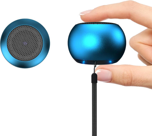 2Pack Portable Mini Speaker, Bluetooth Tiny Speaker,Wireless Micro Speaker for Phone/PC/Tablet, Rechargeable Battery, Built-in Microphone, Cute Mi...