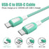 USB C to USB C Cable 120W 2-Pack, 6ft+10ft USB Type C Cable Fast Charging Compatible with iphone 15 Pro max Samsung S22 ultra, MacBook Air/Pro iPa...